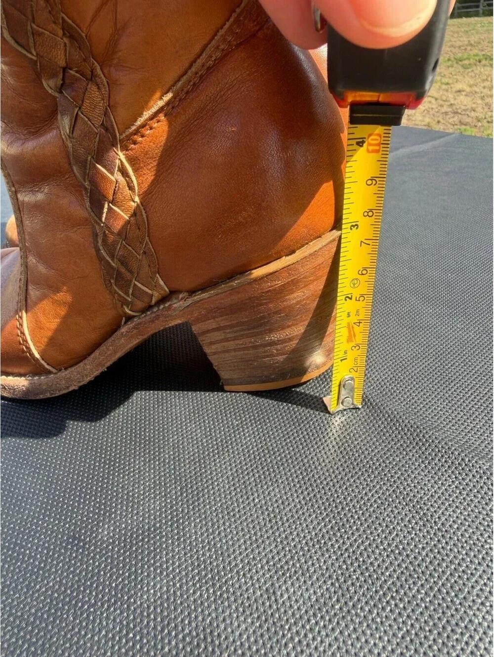Vintage Double H Quality Boots Women 5B Brown Leather Western Cowboy Tall